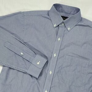 Wilkes‎ & Riley Slim Fit Long Sleeve Button Down Mens 15-33 Blue White Striped